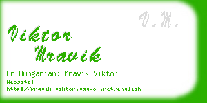 viktor mravik business card